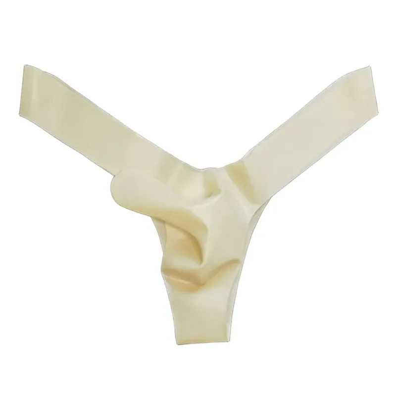 Mens Latex Foam Soft G-strings Sexy Lingerie Underwear Rubber Elephant Nose Pouch Thongs Man Sheer Exotic Panties — image 24