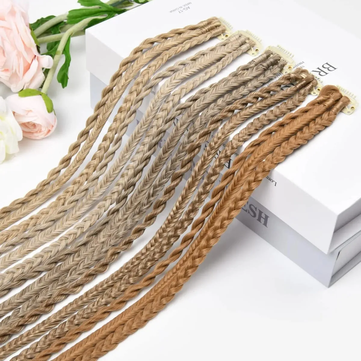 Πλεξούδες Hairpiece Clip στο μπροστινό πλάι Braid Bang Extensions για Γυναικείες Συνθετικά Πλεκτά Μαλλιά Αλογοουρά για καθημερινή χρήση