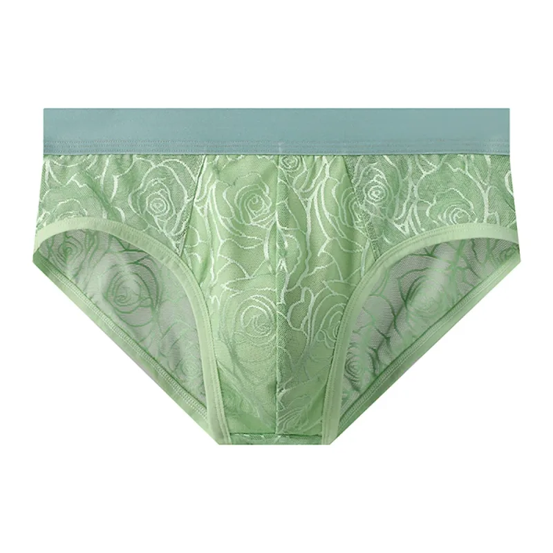 1/3PCS Summer Sexy Perspective Breathable Men's Panties Smooth Ice Silk Quick-dry Men's Briefs High Elastic Ultra-thin Underwear