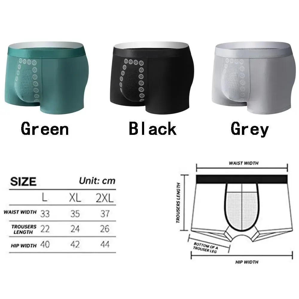 Quần lót nam bằng vải polyester Sợi co giãn trị liệu từ tính Quần lót nam Quần lót thoải mái để sử dụng thông thường