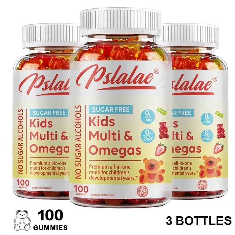 Kids Multivitamins Gummies - Boosts Immunity Promotes Healthy Brain and Body Development Provides Energy