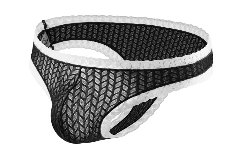 Men's Lace Briefs Wheat Ear Trim Sexy High Elastic Soft Breathable Quick Dry Comfort Stylish Underwear Daily Nightclub Wear