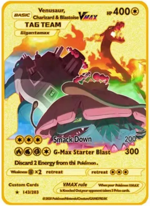 Αγγλική έκδοση Pokemon Metal Card Anime Figure Pikachu Charizard Mewtwo Battle Trading Game Collection Cards Model Toy Gifts — image 14