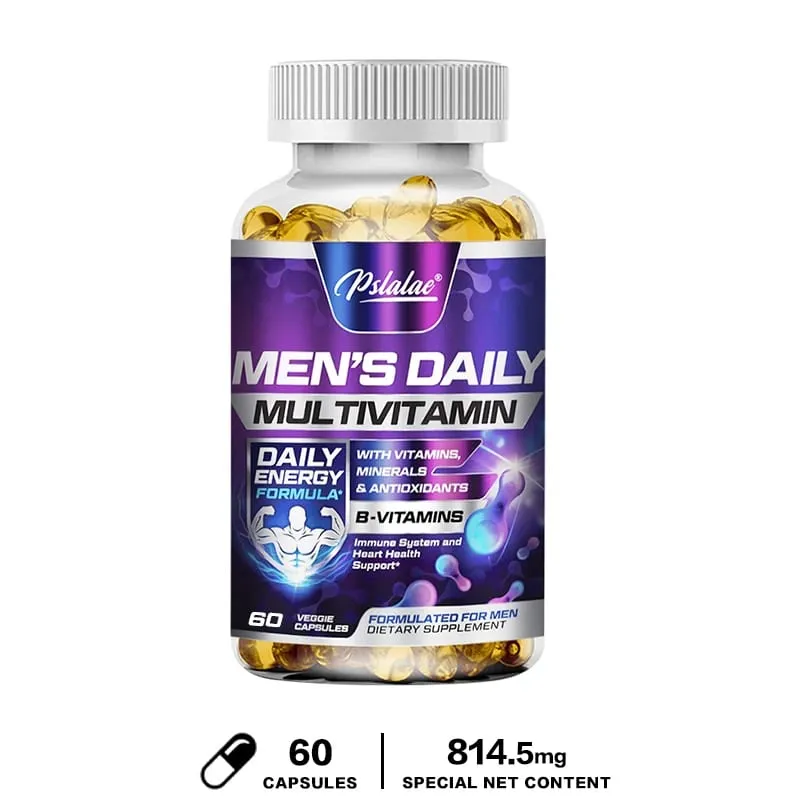 Men's Multivitamin Supplement - Provides Energy and Endurance Supports Heart Brain Health and Vitality