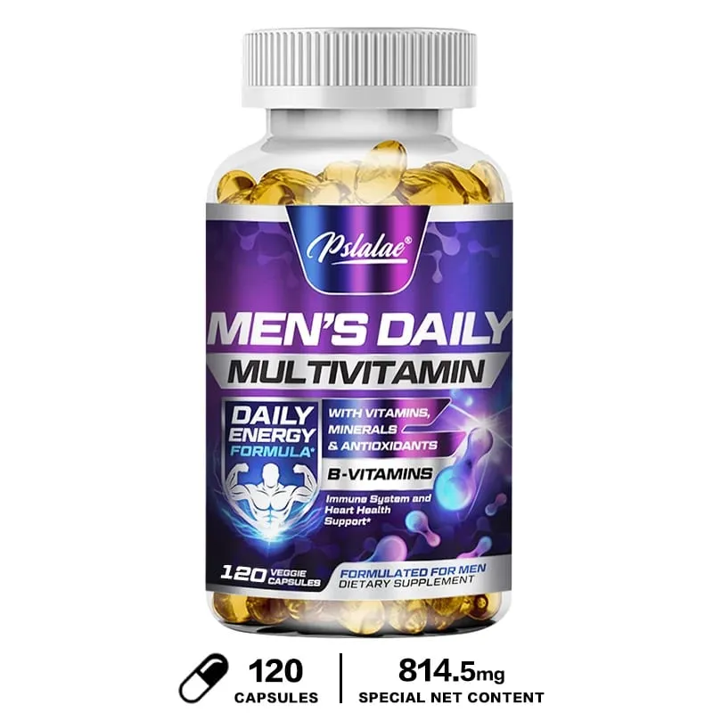Men's Multivitamin Supplement - Provides Energy and Endurance Supports Heart Brain Health and Vitality