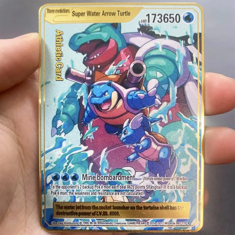 Tiếng Anh Kim Loại Pokemon Thẻ DIY Arceus Mewtwo Charizard Pikachu Sắt Sáng Bóng Pokémon GX Vmax EX Trò Chơi Trẻ Em Bộ Sưu Tập Thẻ Đồ Chơi Quà Tặng
