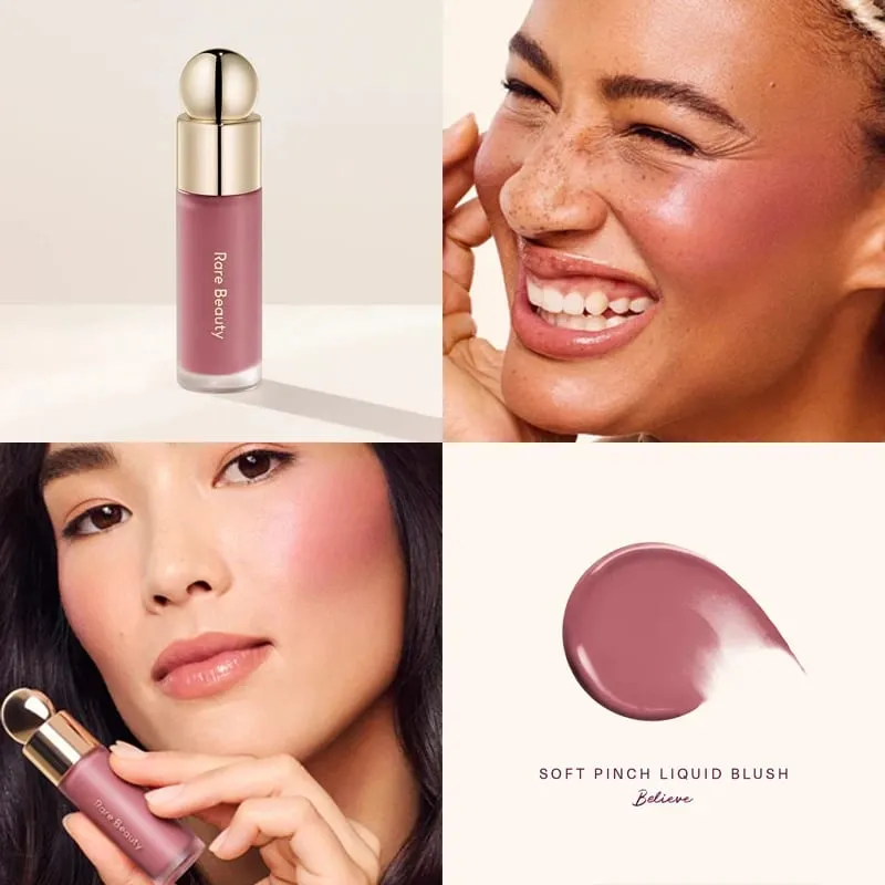 Rare Beauty Liquid Blush Μεταξένιο και Γλιστρά στην Ομαλή Φύση Μεγάλης διάρκειας Πλούτο Happy Hope Delight Stained Lipstick Gloss Μακιγιάζ