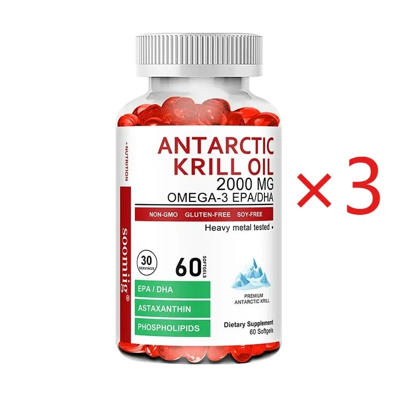 Antarctic Krill Oil 2000 Mg Κάψουλες | 3X Strength φυσική πηγή ωμέγα-3 EPA DHA με συμπλήρωμα φωσφολιπιδίων ασταξανθίνης — image 11