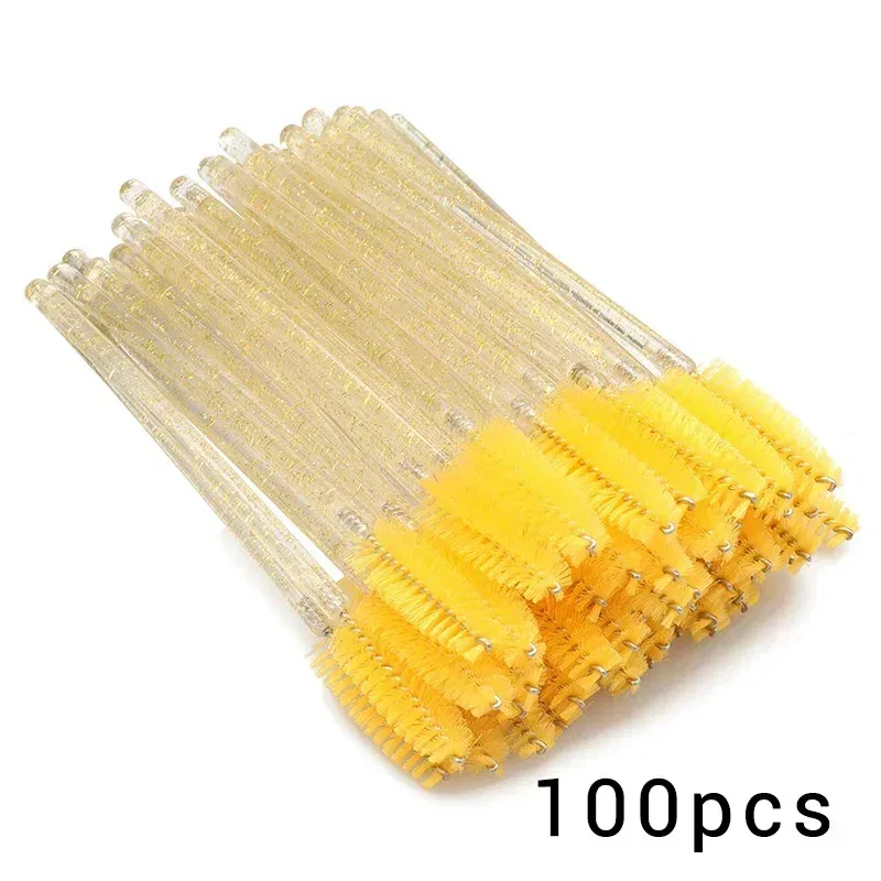 100/300Pcs Disposable Eyelash Mascara Brushes for Eye Lashes Extension Eyebrow and Makeup Lash Spoolies Wands