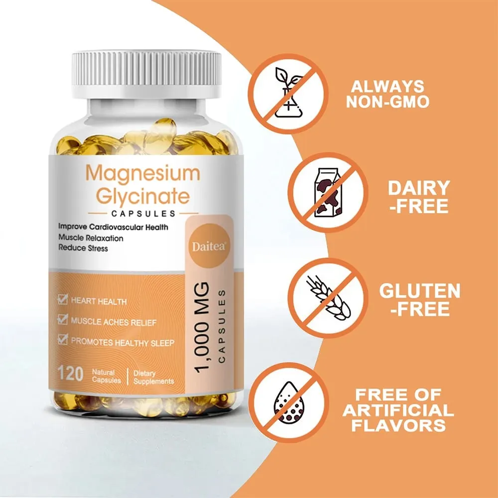 Magnesium Glycinate Supplement with Vitamins To Promote Natural Sleep Reduce Stress and Anxiety and Support Bone Health — image 5
