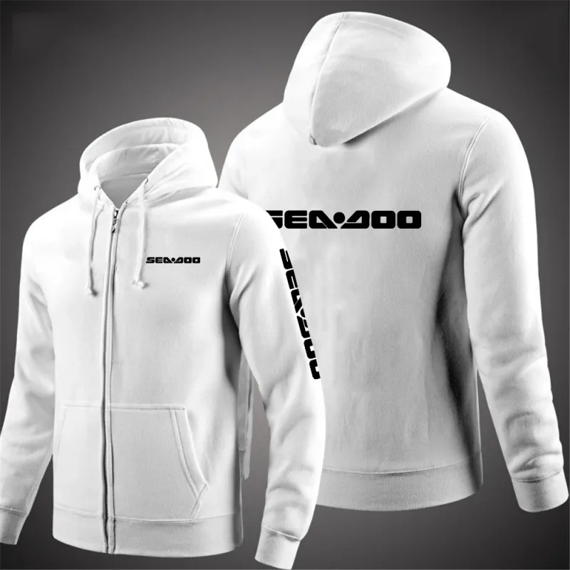 Sea Doo Seadoo Moto 2023 Men New Long Sleeves Cotton Solid Color Zipper Couples Hoodies Custom Sweatshirt Fashionable tops — image 10