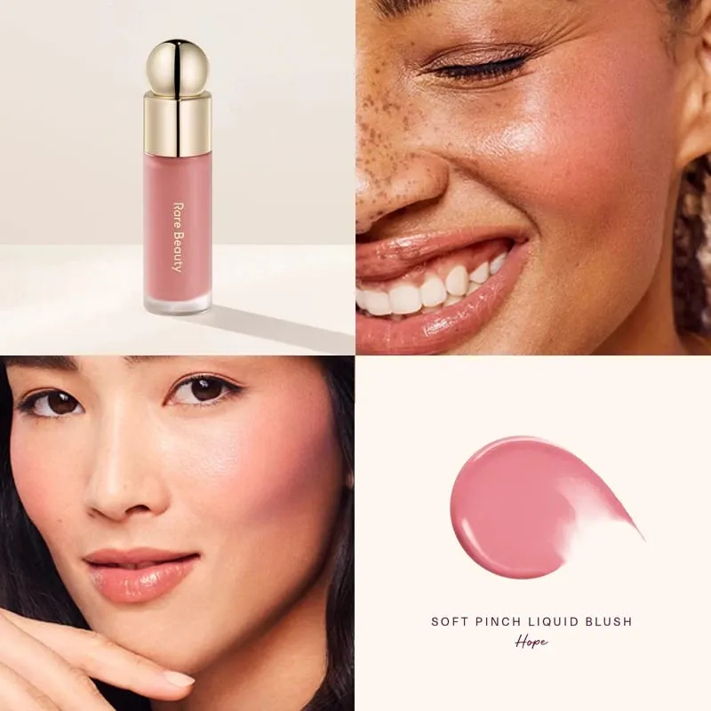 Rare Beauty Liquid Blush Μεταξένιο και Γλιστρά στην Ομαλή Φύση Μεγάλης διάρκειας Πλούτο Happy Hope Delight Stained Lipstick Gloss Μακιγιάζ