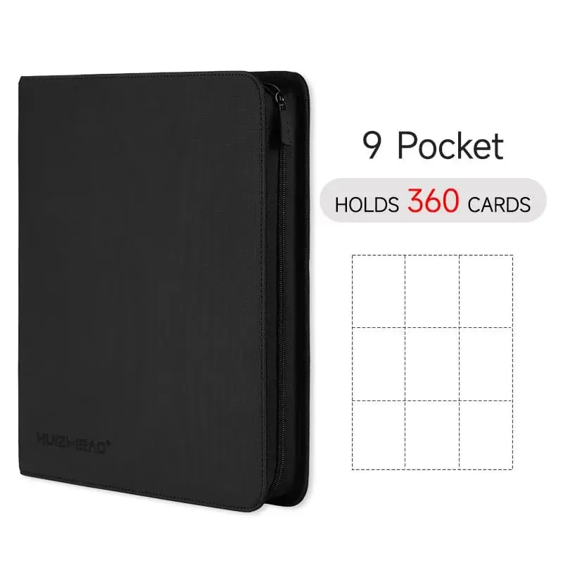 9/12 Pocket Zipper Card Binder אלבום כרטיסי מסחר כרטיס טעינת צד עמיד עבור mtg tcg עבור פוקימון עבור yugioh לכדורגל