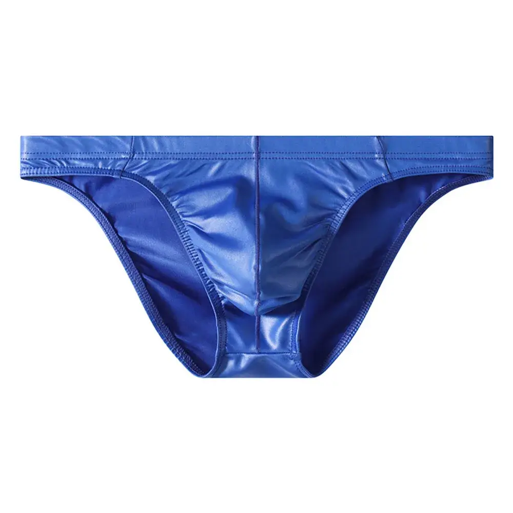 Waterproof Men Briefs Glossy Thong Silky Smooth Underpants Low-waist Men Underwear Waist Bulge Pouch Lingerie Panties Underpant — image 6