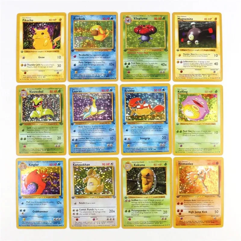 151Pcs/box 1996 1st Edition card Pokémon Rare Charizard Pikachu Mewtwo Blastoise Collecting card toys Αγγλική έκδοση