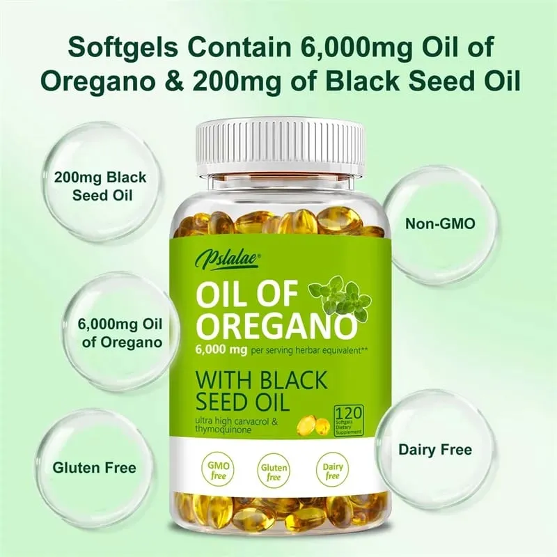 Oregano Oil Capsules - with Black Seed Oil - Digestive Support Gastrointestinal Health Immune Support — image 6