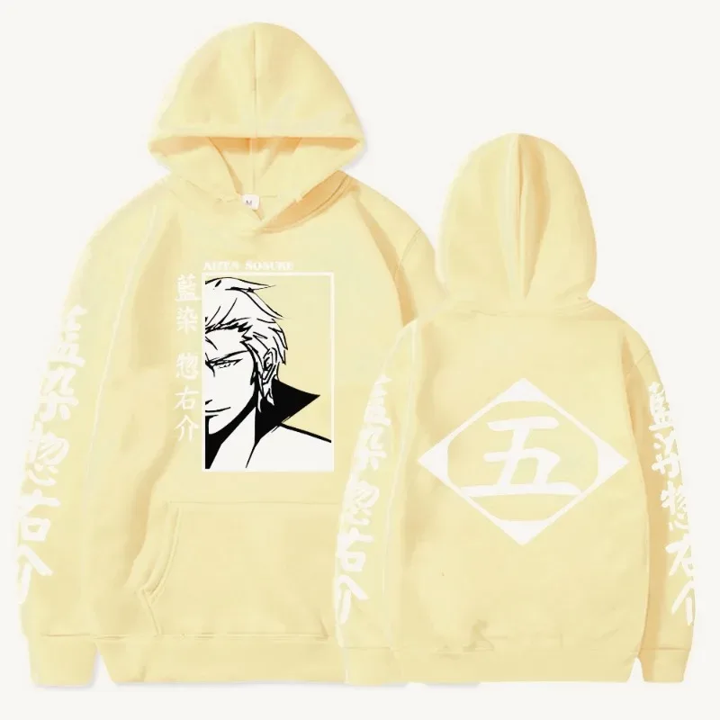 Japón Anime Bleach Aizen Sosuke Manga Cosplay sudaderas con capucha jerseys Tops hombre mujer Ropa de Manga larga sudaderas con capucha de dibujos animados sudadera