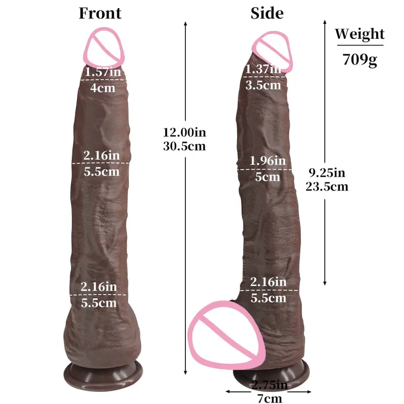 Realistic Long Dildo Flesh Skin Μαλακό Big Dick Διπλή σιλικόνη Μικρό πέος για Γυναίκα Άνδρας Παιχνίδια πρωκτικού σεξ Βεντούζα Αυνανισμός