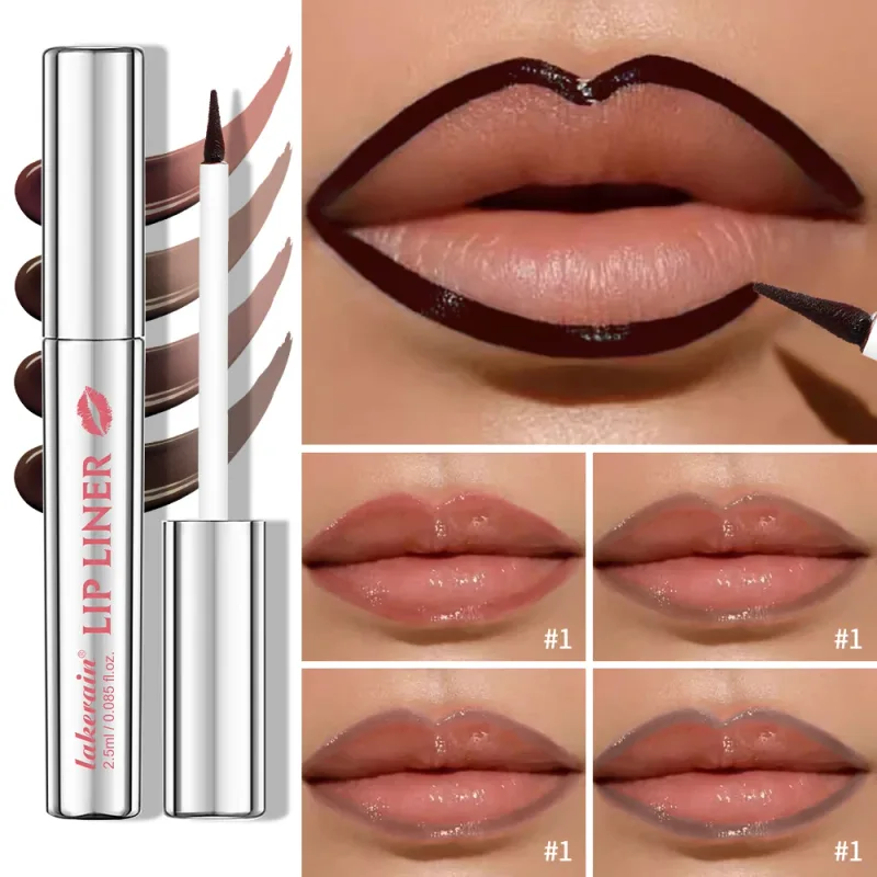 Lakerain Peel Off Lip Liner Αδιάβροχο, ανθεκτικό στις μουτζούρες Lip Liner Μεγάλης διάρκειας Χρώμα που δεν ξεθωριάζει Hydrate Nourish Lip Contour Makeup — image 3