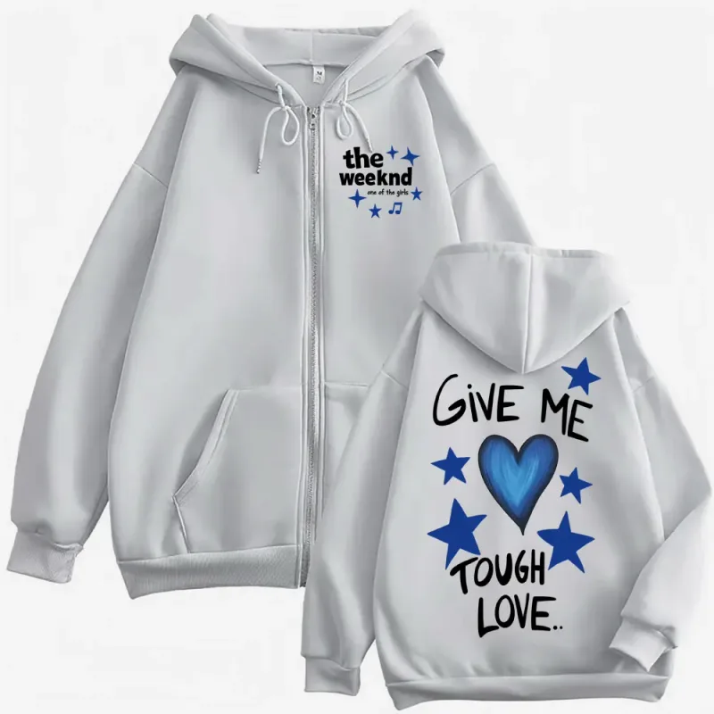 Sudaderas con capucha The Weeknd "one of The Girls" para hombre y mujer, chaqueta de moda de Hip Hop, sudadera, abrigos, jerséis informales con cremallera de gran tamaño