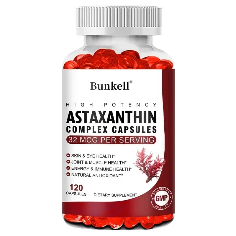 Antarctic Krill Oil 120mg Astaxanthin 32mcg Capsules(EPA DHA) Support Joint and Skin Immunity Cardiovascular Health