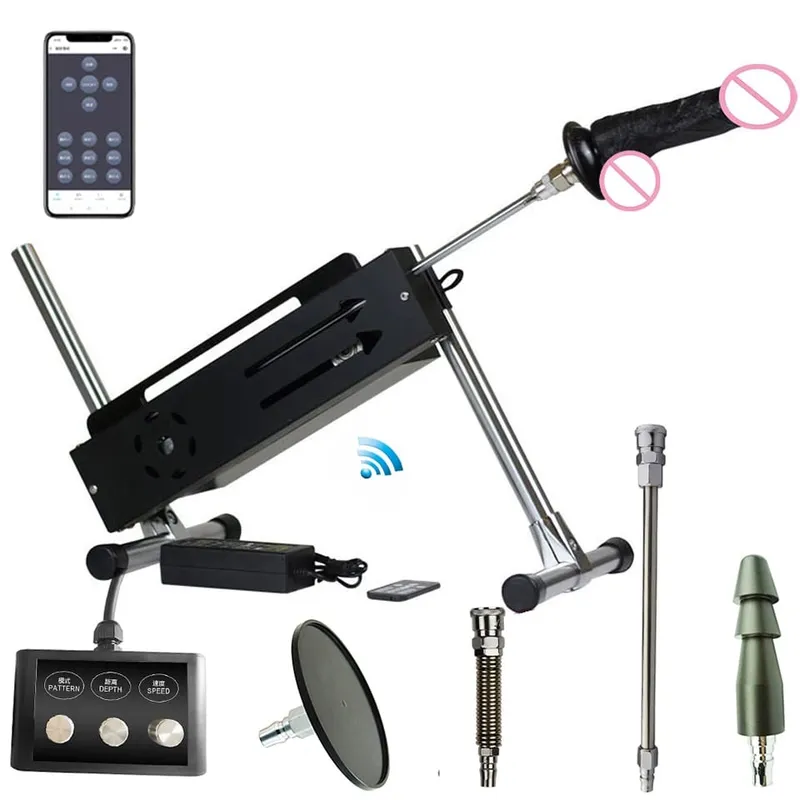 Νέα εφαρμογή Sex Machine & Wired & Wireless Control Turbo Gear Powerful Machine Love with Dildo for Adults Masturbation