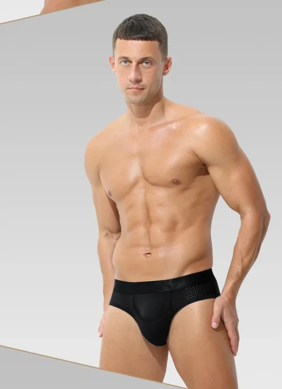 Bullet Separation Panties Men's Sexy U-Convex Briefs Vein Ice Silk Scrotal Rim Sperm Cord Shorts Varicose Heads