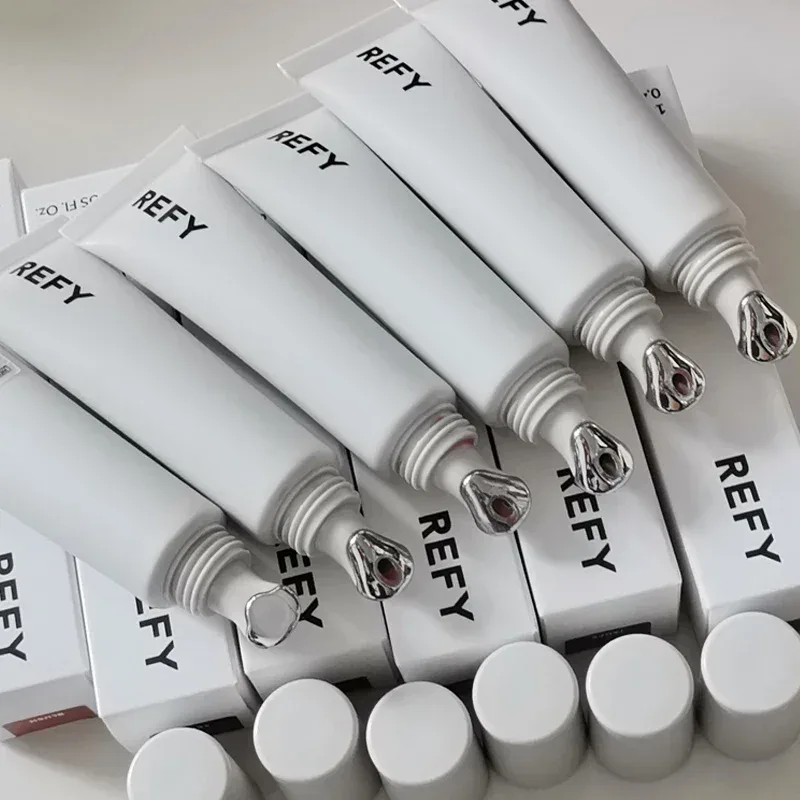 Brand Refy Lip Gloss Metal Applicator Deeply Moisturizing Nourishing Plumping Shine Non-Sticky Satin Nude Lip Makeup Cosmetics