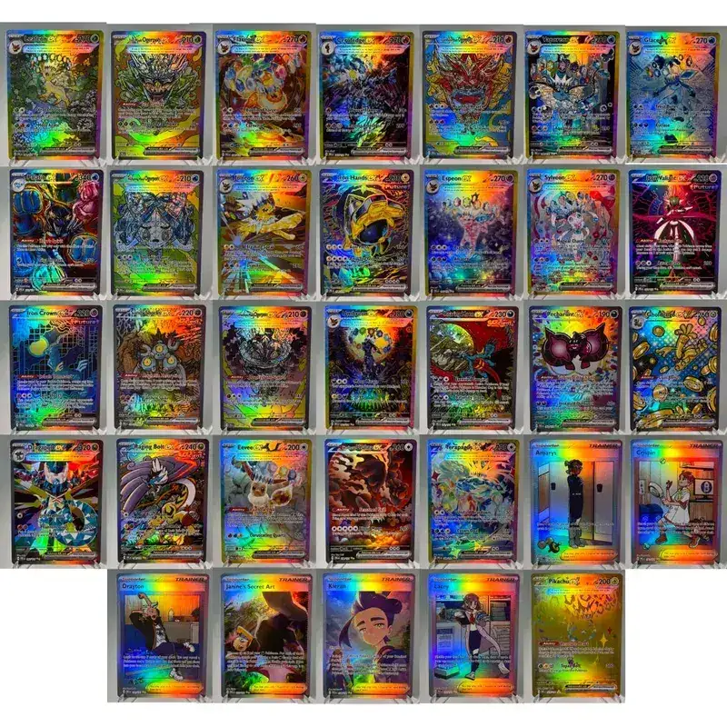 Prismatic Evolutions PKM Cards PTCG5-A GX Rainbow Umbreon Sylveon Leafeon ex Rare Collection Battle Toys Δώρα για χόμπι — image 4