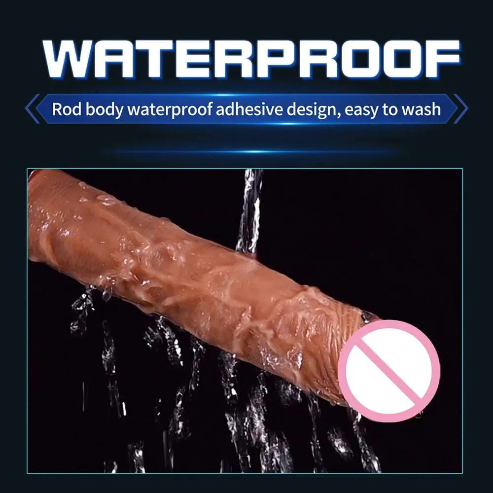 Ρεαλιστικός δονητής ώθησης Dildo 19cm για γυναίκες Διεγέρτης πρωκτού κόλπου Θέρμανση Αυτόματος τηλεσκοπικός αυνανιστής σεξουαλικά παιχνίδια για ζευγάρι — image 5