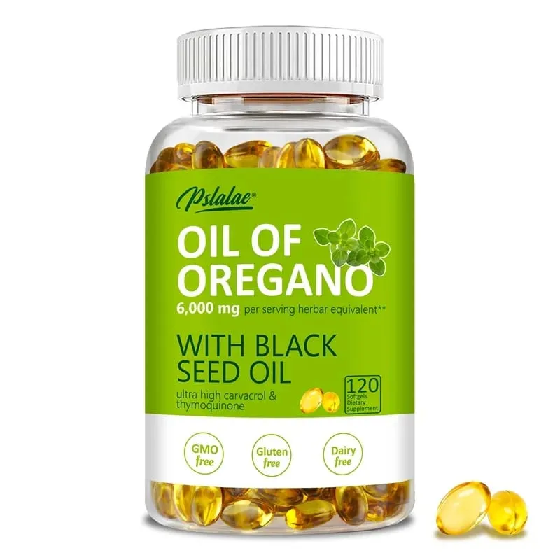 Oregano Oil Capsules - with Black Seed Oil - Digestive Support Gastrointestinal Health Immune Support — image 2