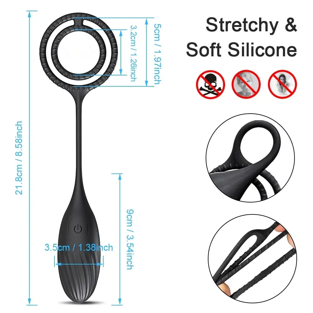 Vibrating Anal Vibrator Prostate Massager Anal Plug Cock Ring for Men Butt Plug for Gay Penis Ring Sex Toy for Male — image 6