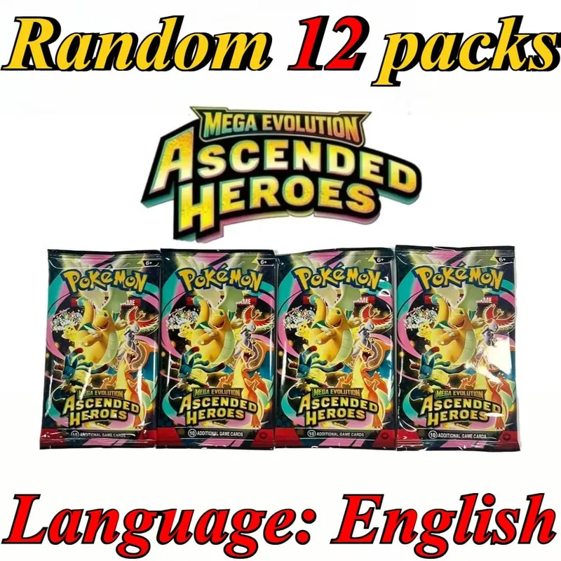 10 πακέτα καρτών Pokémon Bright Stars 151 Prismatic Evolutions PALDEAN FATES English Reinforcement Battle Δώρο κάρτα συναλλαγής