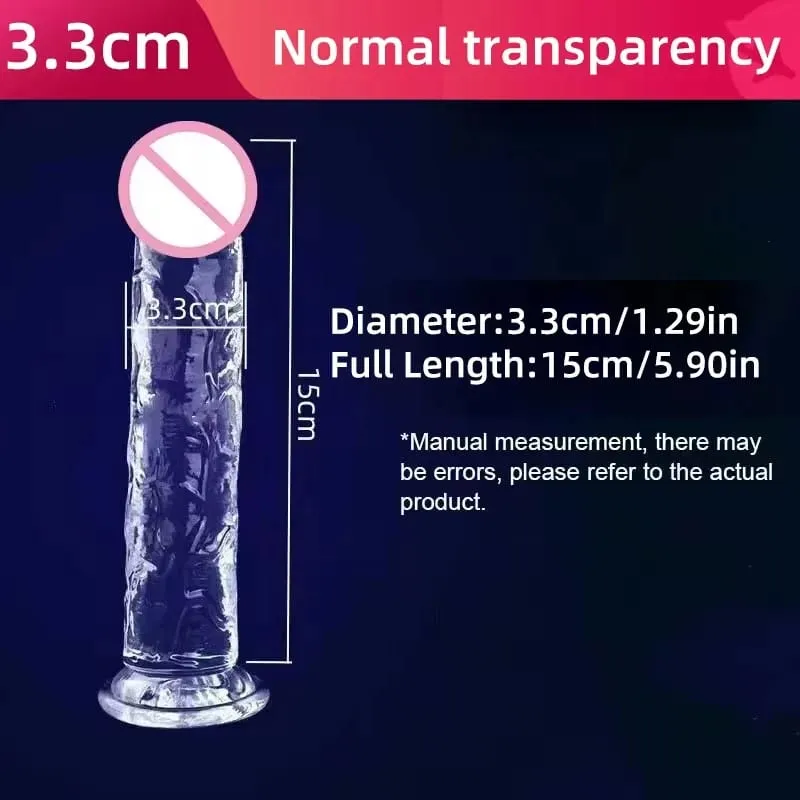 Transparent Soft Jelly Dildo Realistic Fake Dick Penis Suction Cup Dildo Realistic Sex Toys For Lesbian Women Female Masturbator — image 24