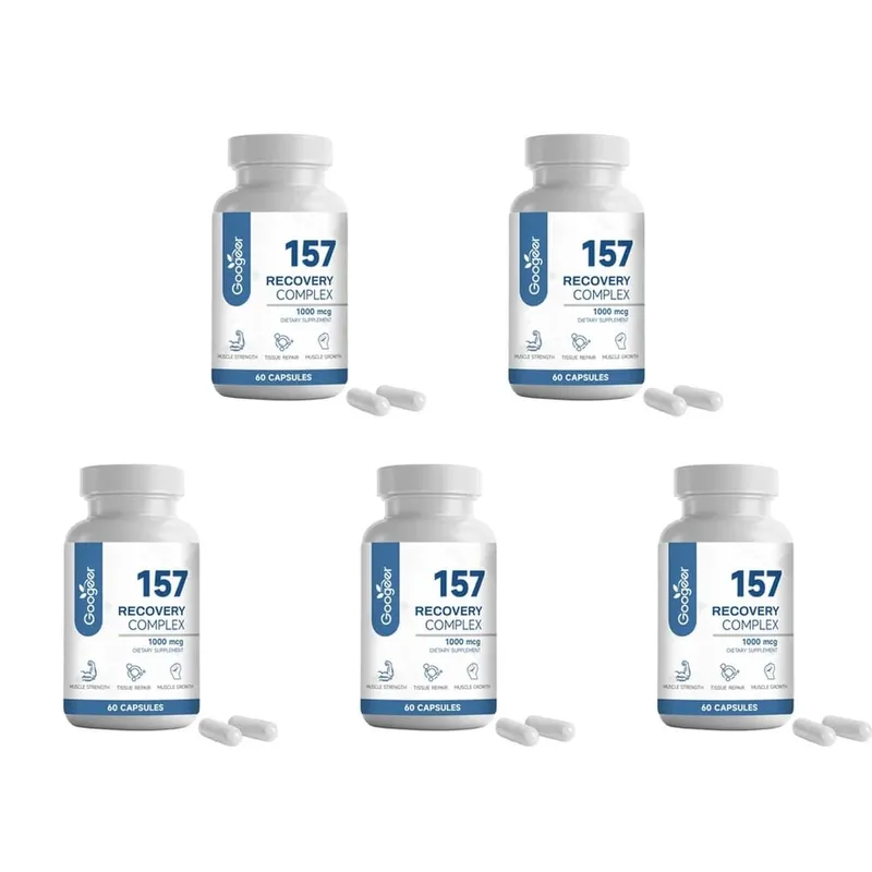 157 Complex Capsules Recovery with L-Valine and L-Glutamine for Recovery Support Muscle Growth Amino Blend 1000 Mcg 60 Capsules