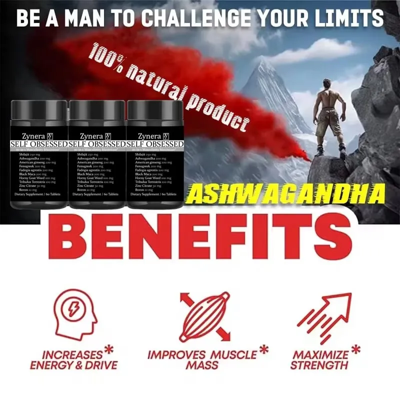 Ashwagandha Shilajit Maca Tablet Pen-is Supplement Anti-oxidation Immunity E-rection Capsules for Men