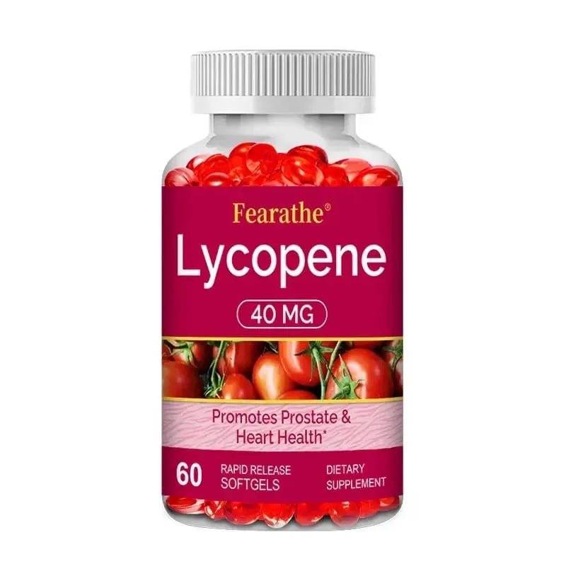 Premium Lycopene 40mg Dietary Supplement for Prostate Antioxidant Heart Skin & Immune Health Non-GMO 30/60/120 Softgels