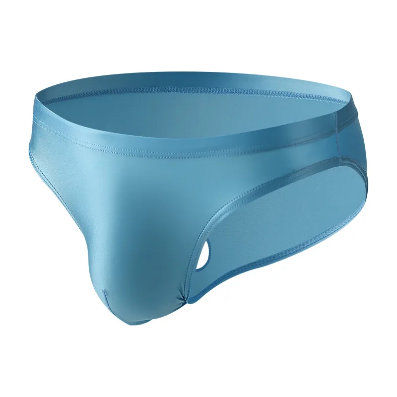 3pcs Men's Ice Silk Briefs Underwear U Pouch Low Waist Ropa Interior Hombre Bikini Mens Slips Cuecas Sissy Panties for Male