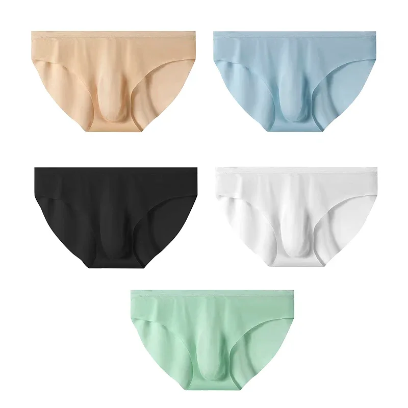 4pcs Panlalaking Ice Silk Briefs sa Tag-init Transparent na Seamless Sexy Mabilis na pagkatuyo Trendy Breathable Underwear Ultra-manipis na Panty — image 15