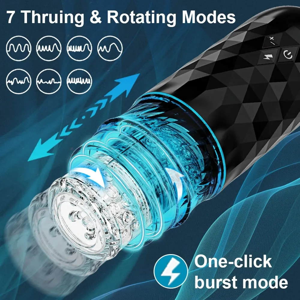 Male Masturbator Cup Automatic Telescopic Rotation Masturbation Machine Pusssy Blowjob Electric Male Men Piston Adult Sex Toys — image 2