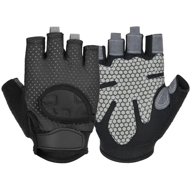 Anti Slip Shock Breathable Half Finger Gloves Breathable Cycling Gloves Fitness Gym Bodybuilding Crossfit Exercise Sports Gloves — image 10