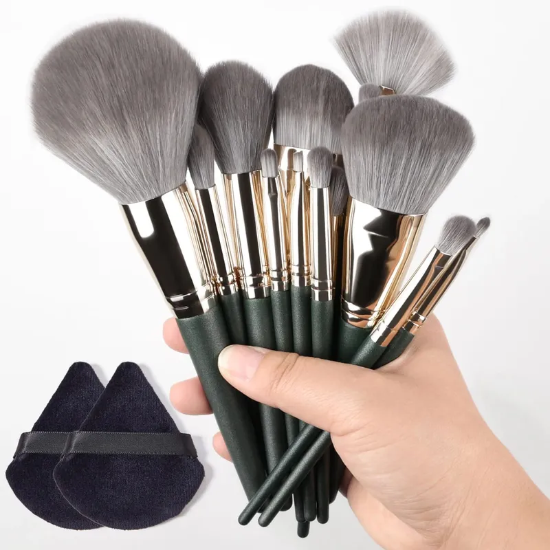 10/14 Stuks Make-Up Kwasten Set Oogschaduw Foundation Vrouwen Cosmetische Losse Poeder Blush Super Zachte Blending Make Up Borstel beauty Tool