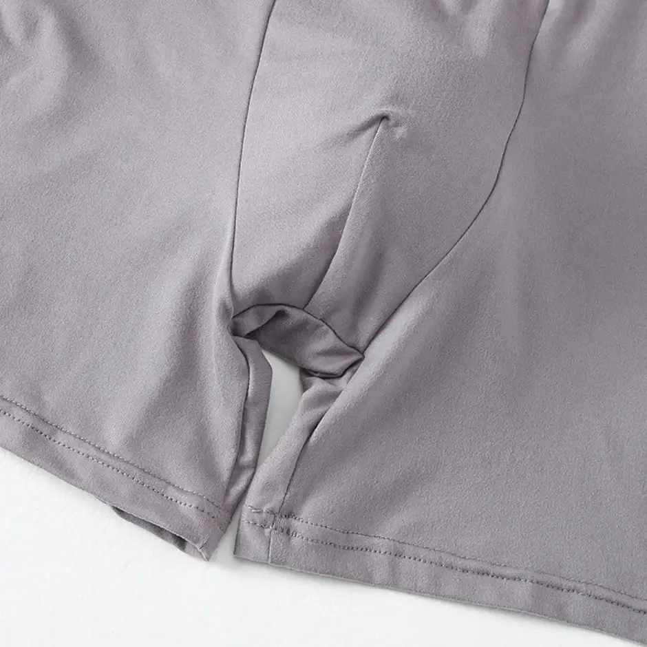 7-piece Set of Four Season Men's Solid Color Long Casual Underwear, Fashionable Sports Underwear, Plus Size Flat Corner Pants — image 12