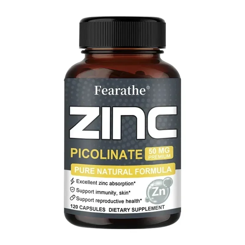 Zinc Capsules 50 Mg - Natural Antioxidant Immune Hair Nails & Skin Support Supplement Unisex