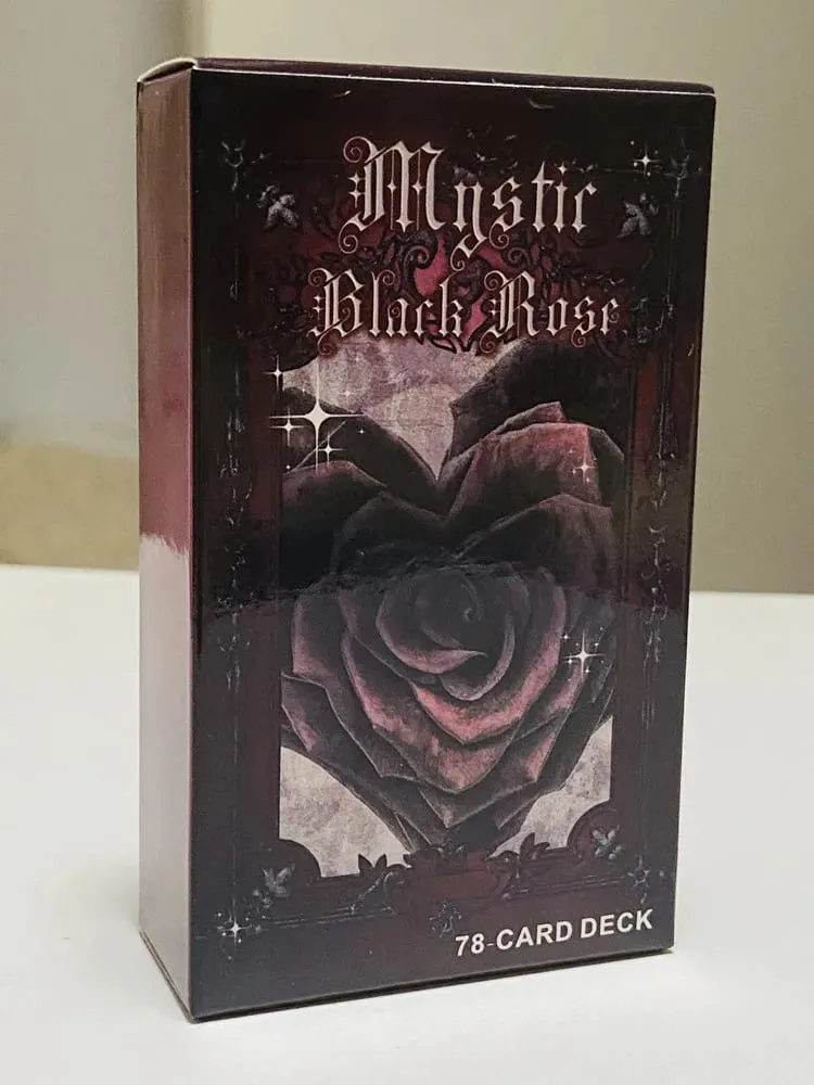 Mystic Black Rose Oracle Deck 78 Pcs Situations Tarot Cards Twin Flame Love Keywords Deck Healing Shadow Work Unique