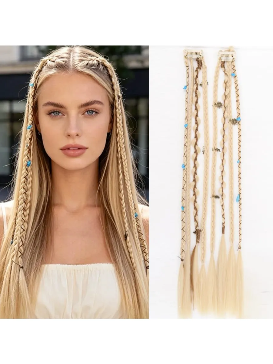 Ombre Synthetic Boho-style Μικρές στριφτές πλεκτές κοτσίδες για γυναικείες πλεξούδες περούκα BB Clip-on Spicy Girl Brown Boxing braids — image 10