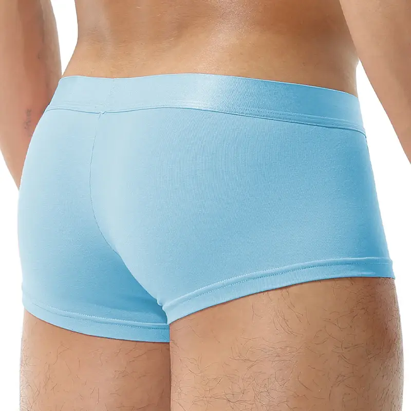 1Pcs Open Front Underwear Men Ice Silk Sexy Men's Boxer Shorts Panties Breathable Pouch Bulge Underpants Male — image 7