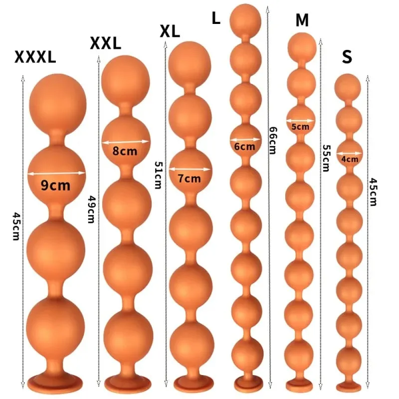 66 εκ. Σούπερ μακριές πρωκτικές χάντρες Μεγάλες πισίνες Κολπικές μπάλες διέγερσης πρωκτού Pull Bead Dildo Intimate Goods Παιχνίδια σεξ για γυναίκες ομοφυλόφιλους άντρες
