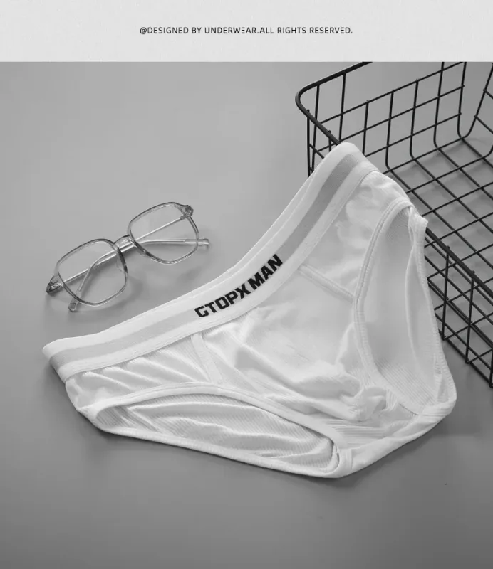 3Pack Summer Single Layer Mens Underwear Low Rise Briefs for Men Elastic Comfort Fit Underpanties Ropa Interior Hombre