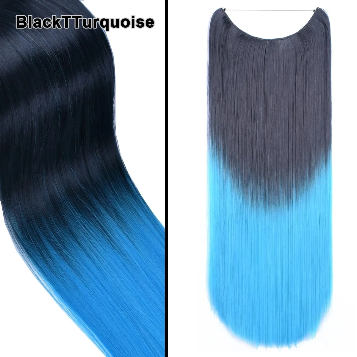Jeedou κυματιστά μαλλιά Extension Elasticity Αόρατο σύρμα Fish Line One Piece No Clips Συνθετικά Hairpieces Ombre Χρώμα για γυναίκες — image 37